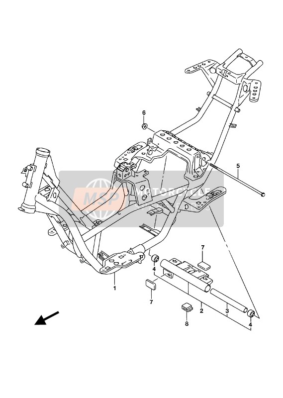 4118012830, Bracket Set, Crankcase, Suzuki, 0